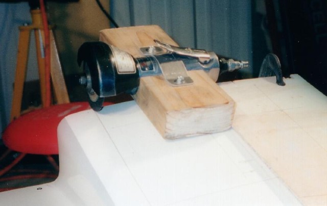 cutting wheel in position