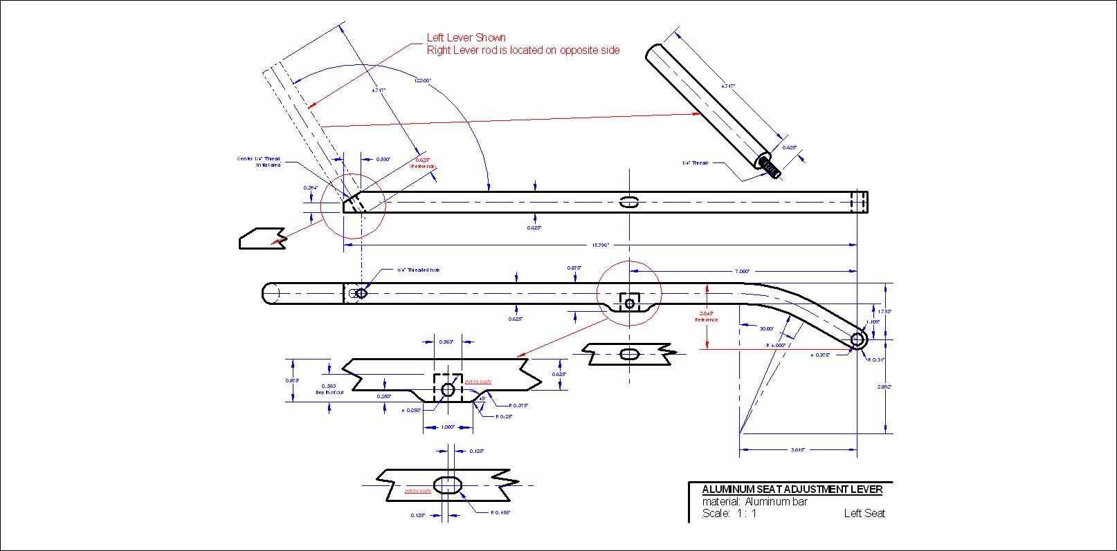 seat lever drawing